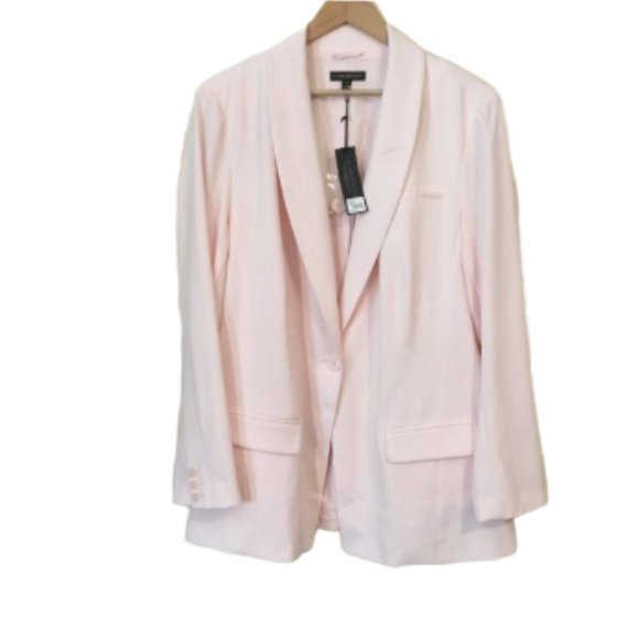 Lane Bryant Tailored Stretch Blazer in Pale Pink - Picture 2 of 8